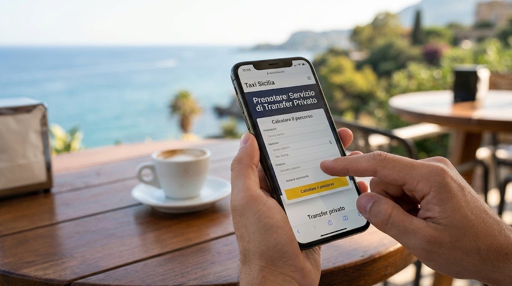 Calcolo percorso e prenotazione transfer online Taxi Sicilia